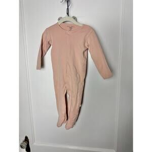 Petite Maison x Nono Light Pink Organic Cotton Button Baby Sleeper Jumpsuit 9 MO